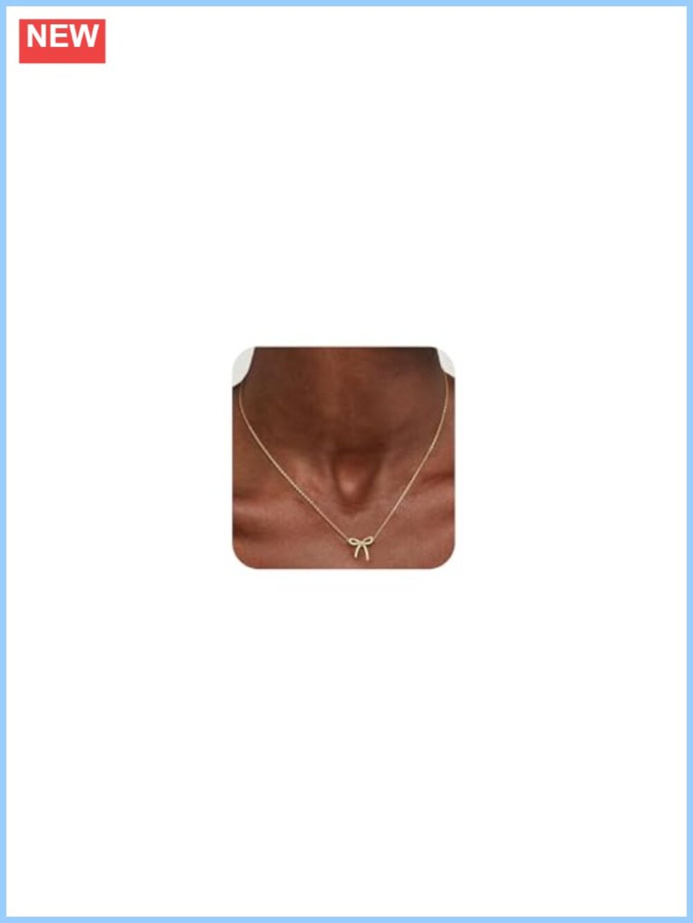 14K Gold Plated Sterling Silver Bow Pendant Necklace Dainty Choker Women